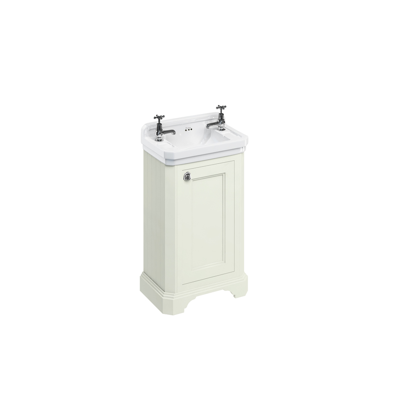 Cloakroom basin unit with door - Sand